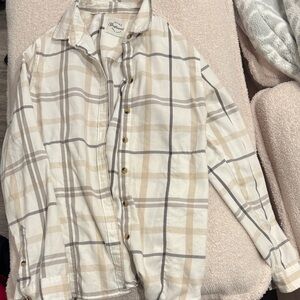 Plaid Button-Up Shirt